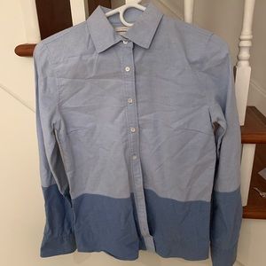 Blue color-blocked J. Crew button down!